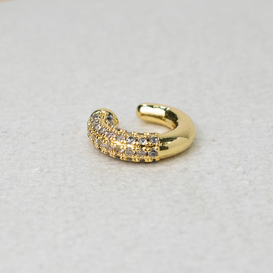 Earcuff Dorado con Pavé de Circonitas