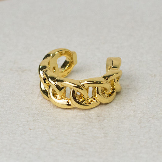 Earcuff de Cadena Dorada | Sin Perforación