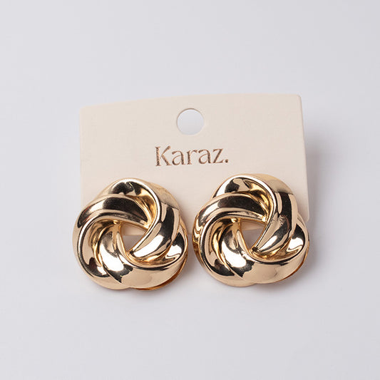 Aretes Nudo Grueso Dorado - Elegancia Atemporal
