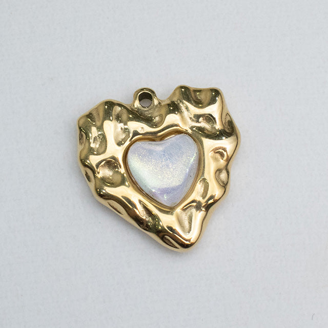 Dije Corazón Tornasol Dorado
