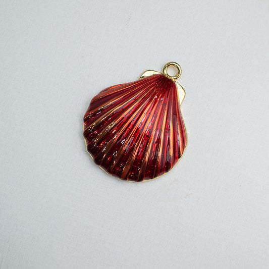 Dije Concha Marina Roja Esmaltada