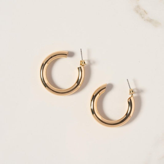 Aretes Argolla Lisa Grande Dorada
