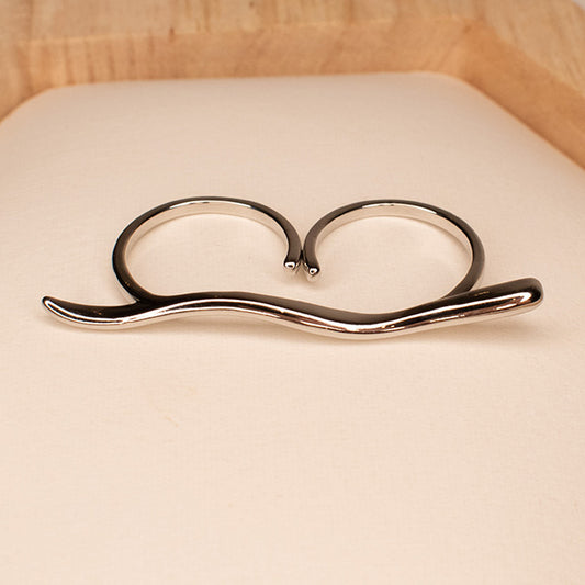 Anillo Doble Minimalista Fluido
