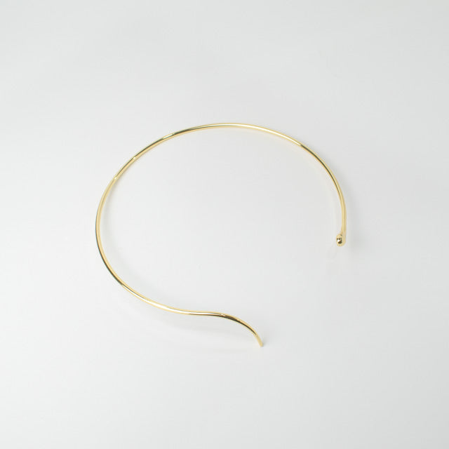 Choker Rígido Dorado con Diseño Serpiente