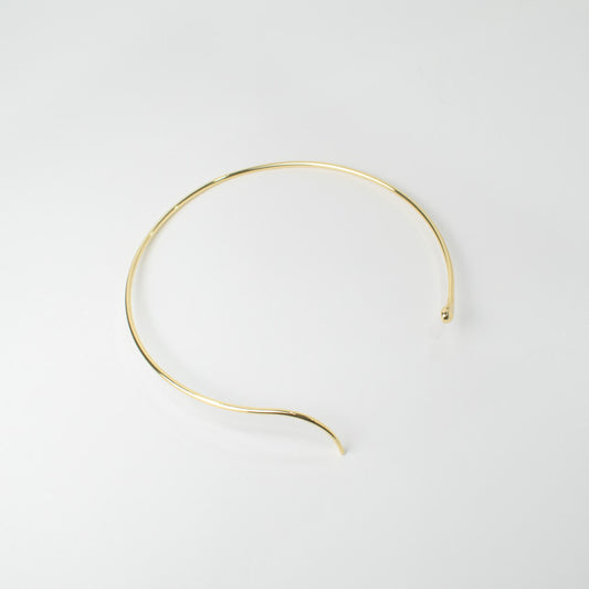Choker Rígido Dorado con Diseño Serpiente