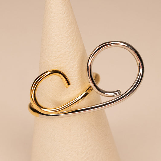 Anillo Espiral Bicolor Elegante