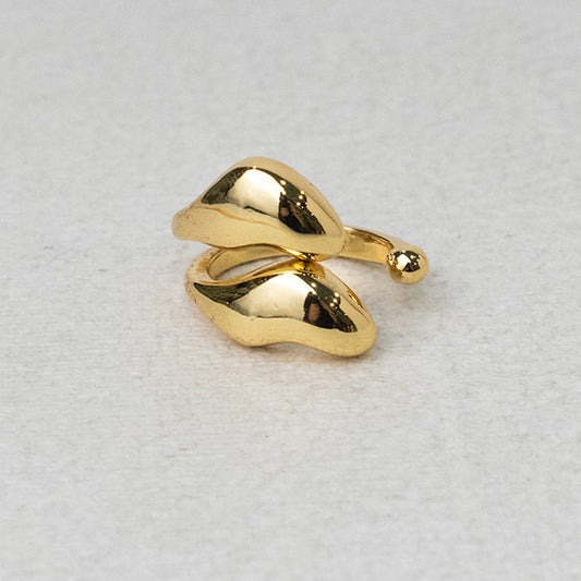 Earcuff Dorado de Diseño Orgánico