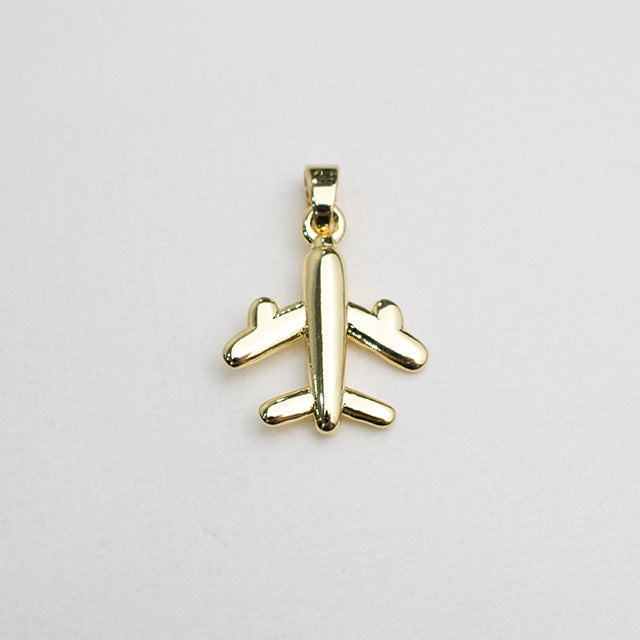 Dije de Avión Dorado para Viajeros y Soñadores